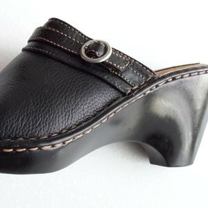 Cherokee Leather Upper Black Wedges